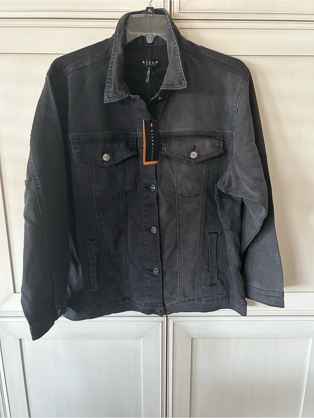 Risen Women's Black Washed Denim Jacket - Effortless Layering